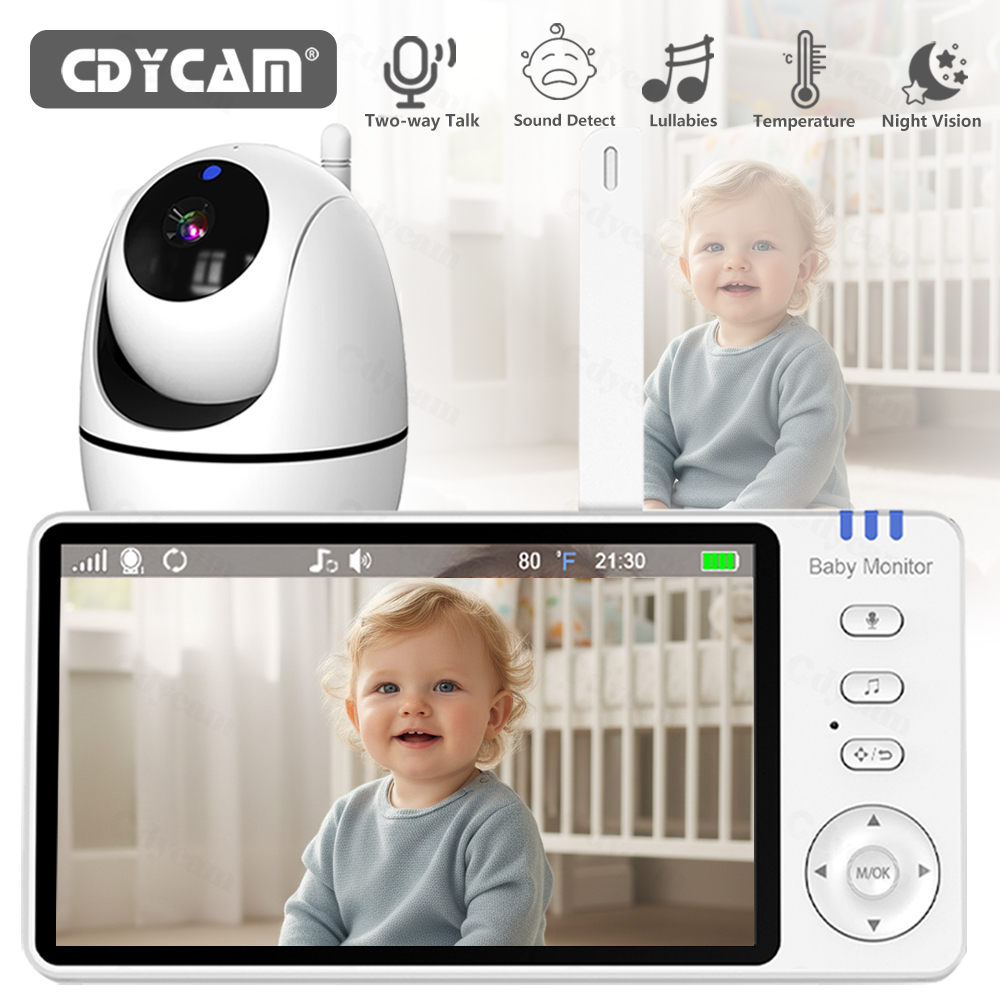 Audio Music For Video - 5'' Baby Monitor with Camera Wireless