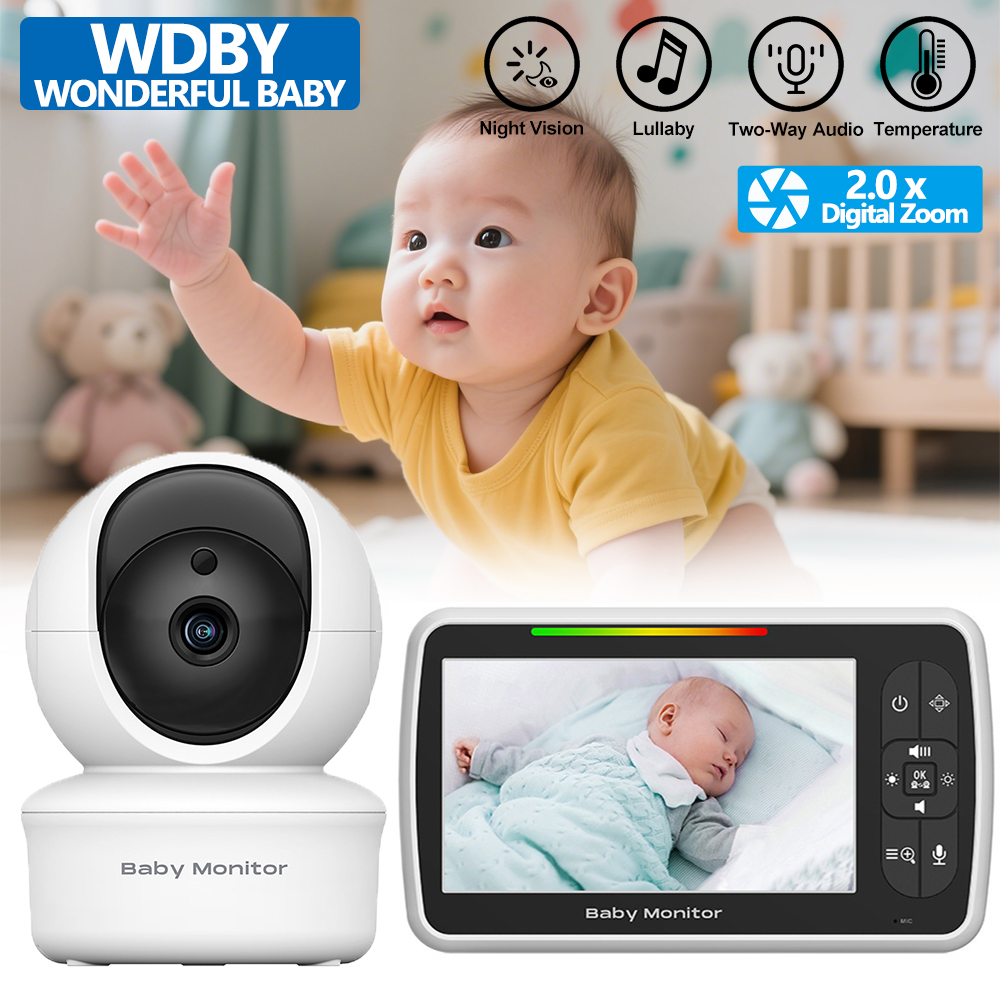 Audio Music For Video - 5.0 Inch Video Baby Monitor With