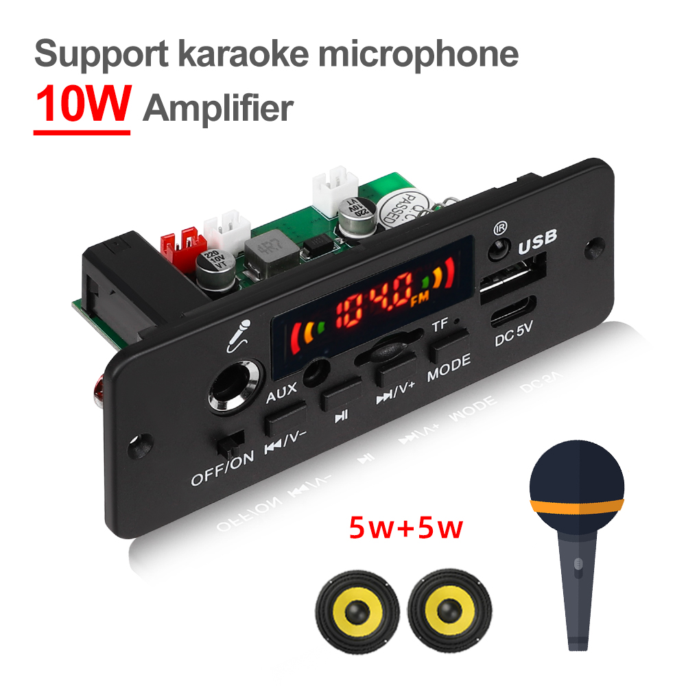 Audio Music Free Mp3 - Power amplifier 2x5W Bluetooth 5.0 decoding