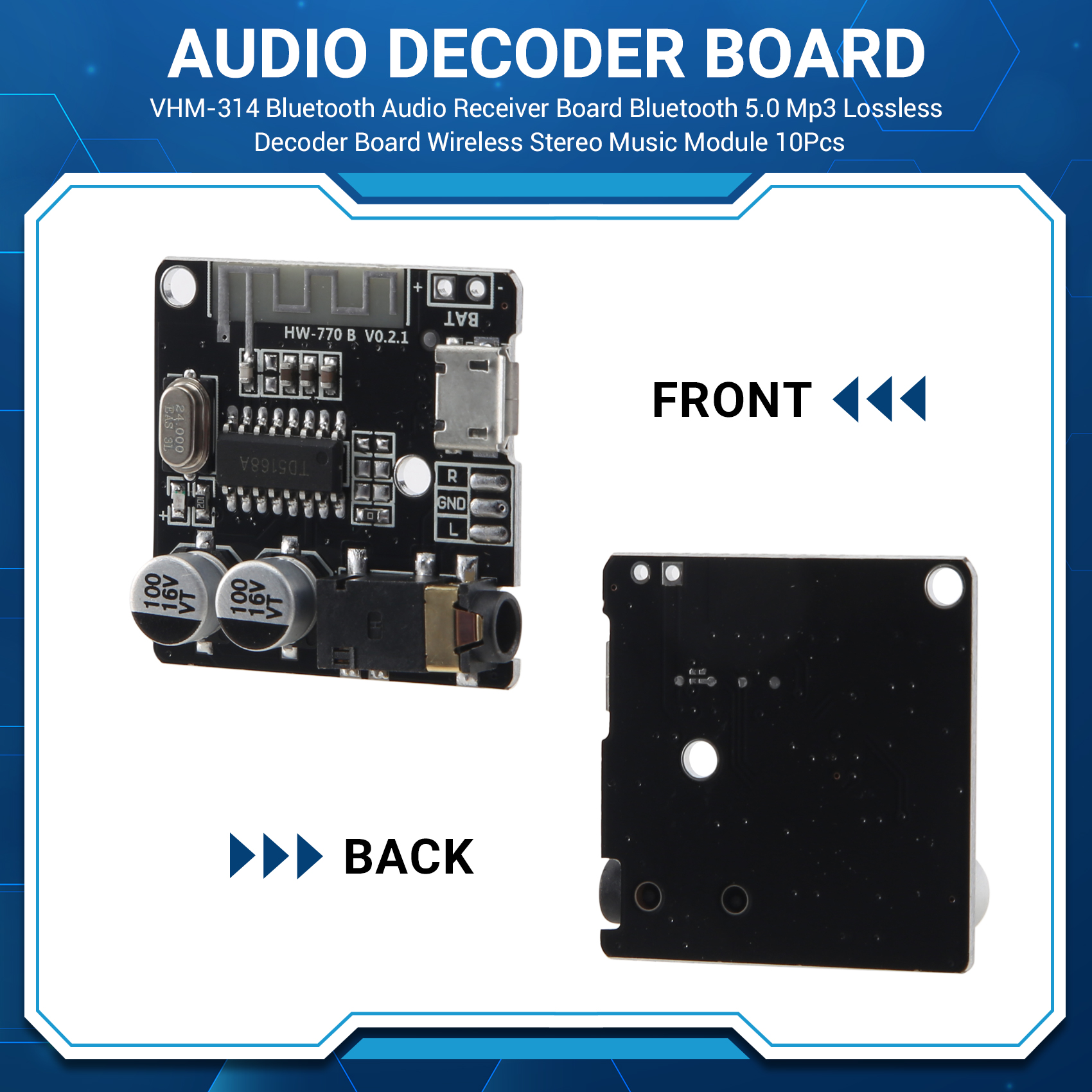 Audio Music Free Mp3 - M01K VHM-314 Bluetooth Audio Receiver Board