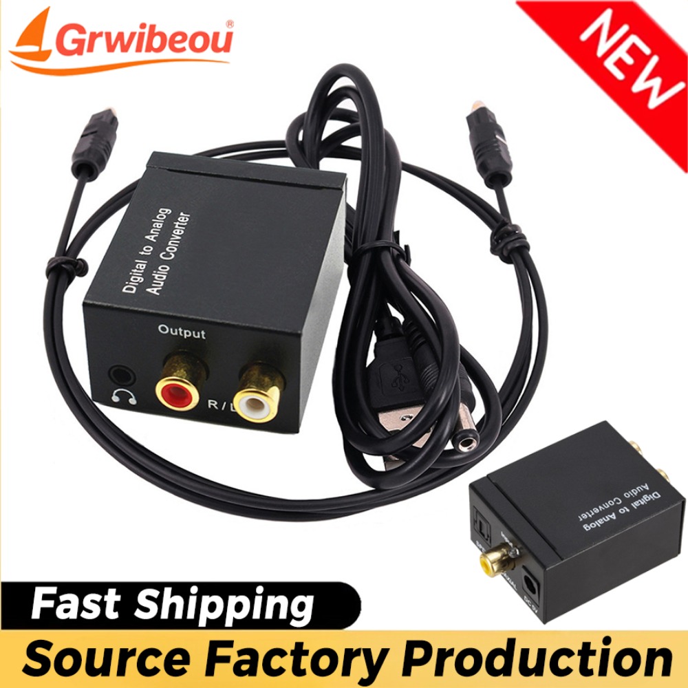 Audio Music Converter - Grwibeou 3.5mm Jack Coaxial Optical Fiber