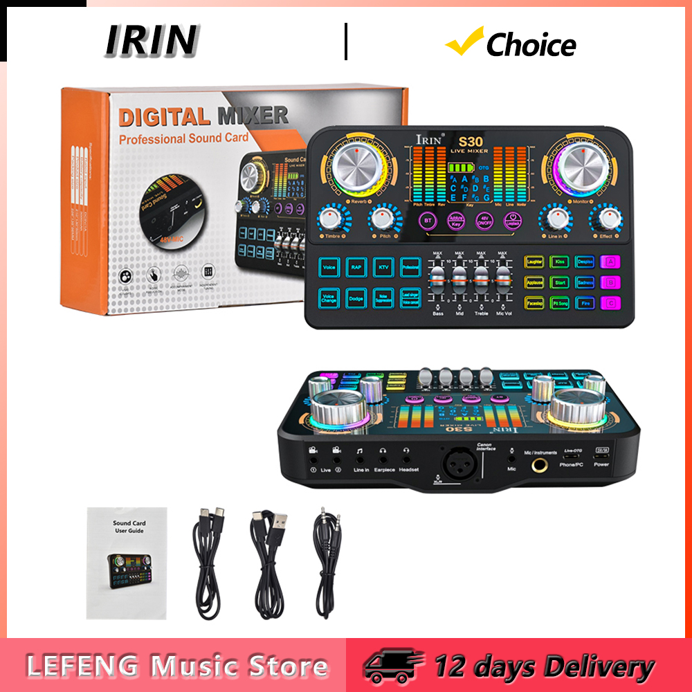 Audio And Music Mixer - IRIN S30 Live Sound Card Audio