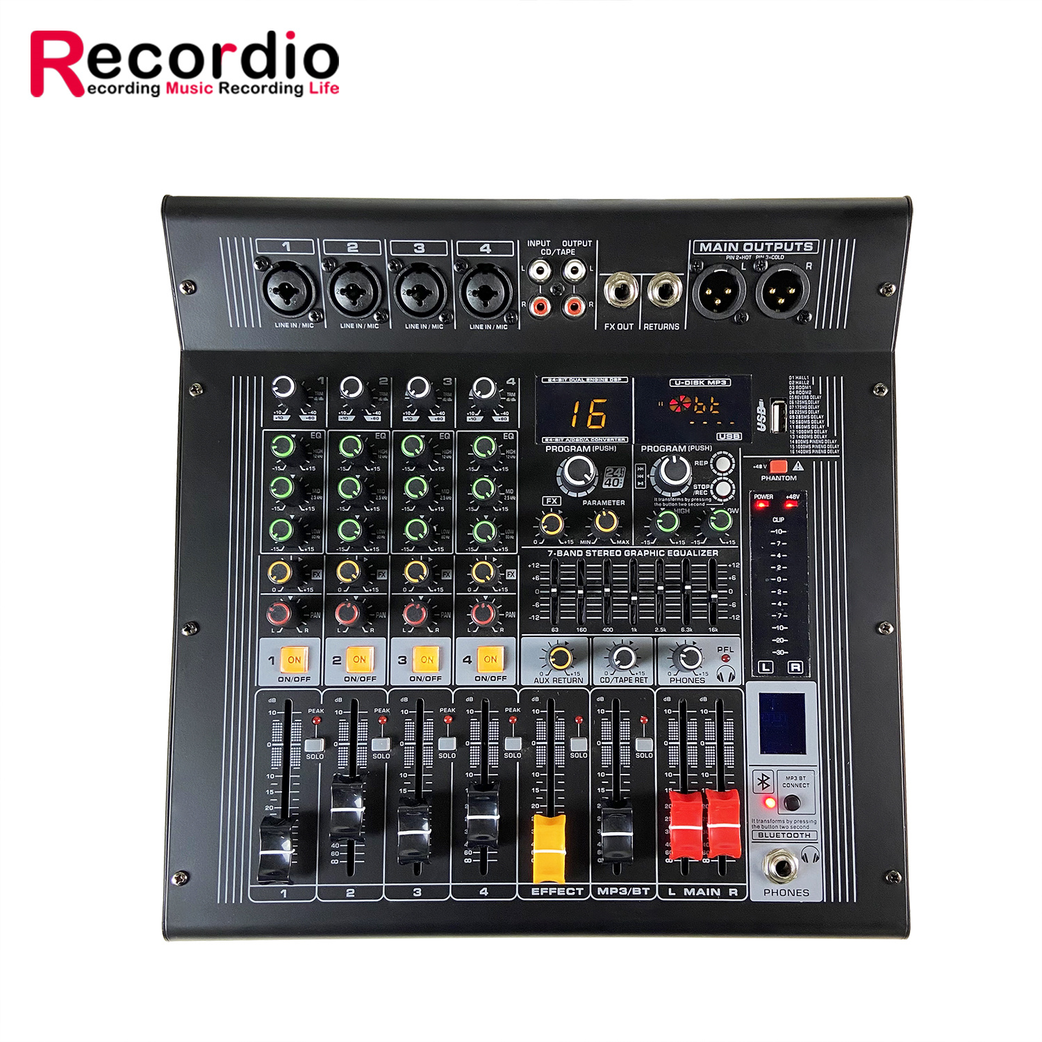 Audio And Music Mixer - GAX-EX4 Professional Digital Mixing Console Dj