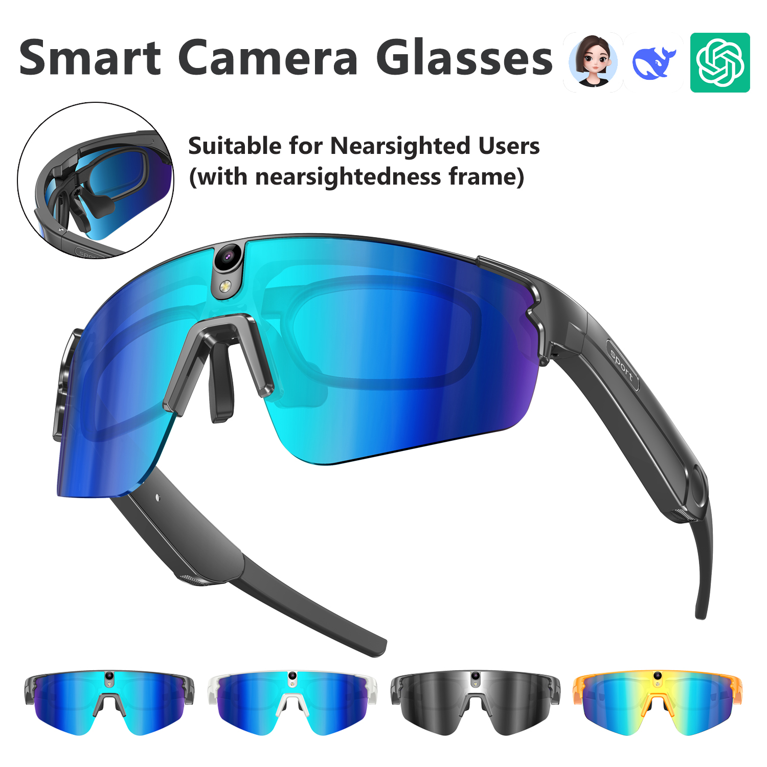 Audio Music For Video - L805 AI Smart Glasses With 800W