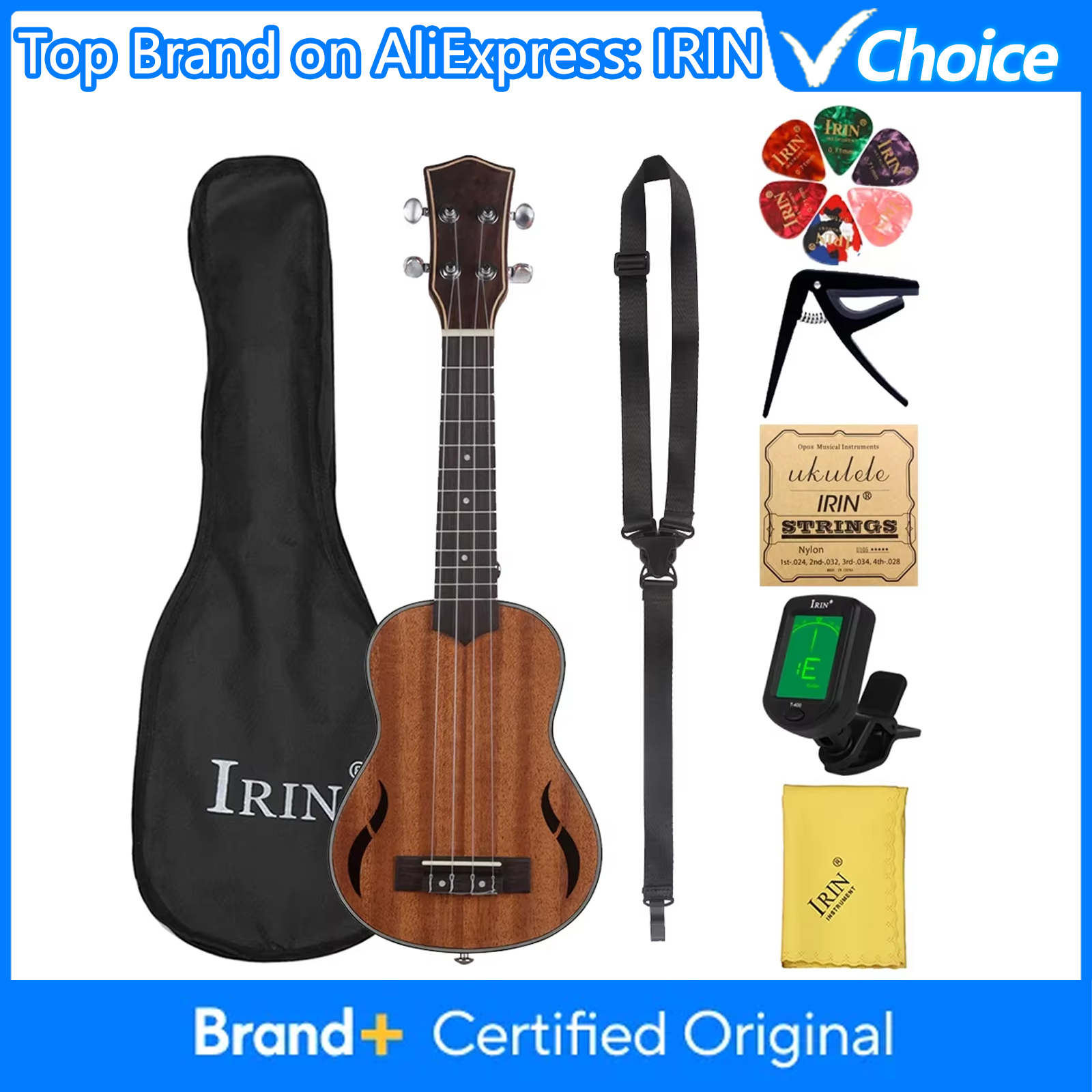 Guitar Capo Clip - 21 Inch Ukulele 4 Strings Hawaiian