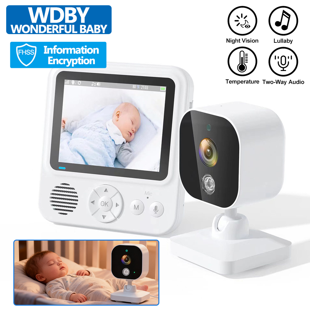 Audio Music For Video - Wireless Baby Monitor 2.8'' LCD Display