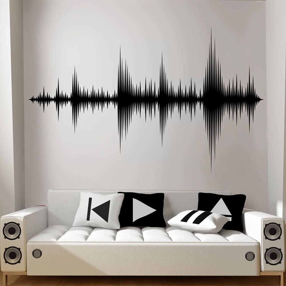 Audio Wave Wall Decal Sound Wa - Audio Music Wave 评论和价格