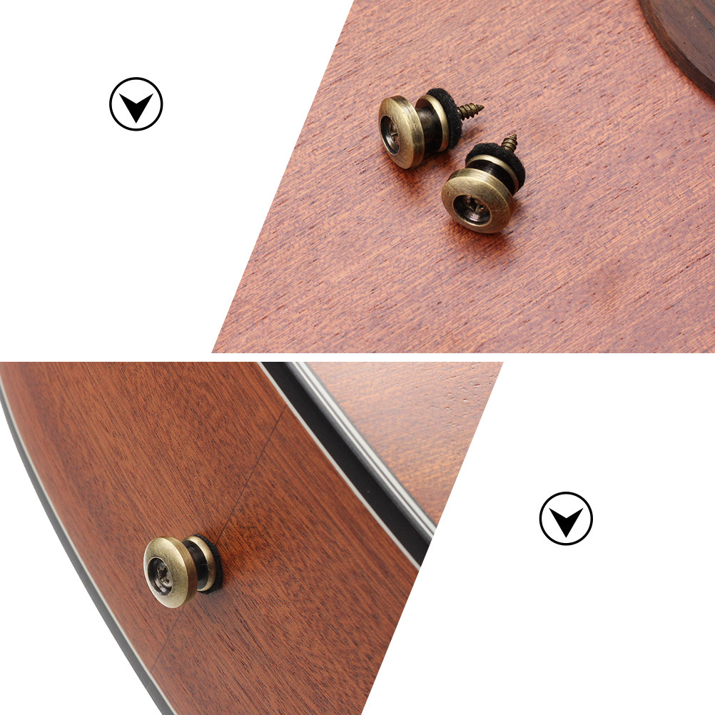 6Pcs Guitar Strap Buttons Elec - Guitar Strap Padded 评论和价格