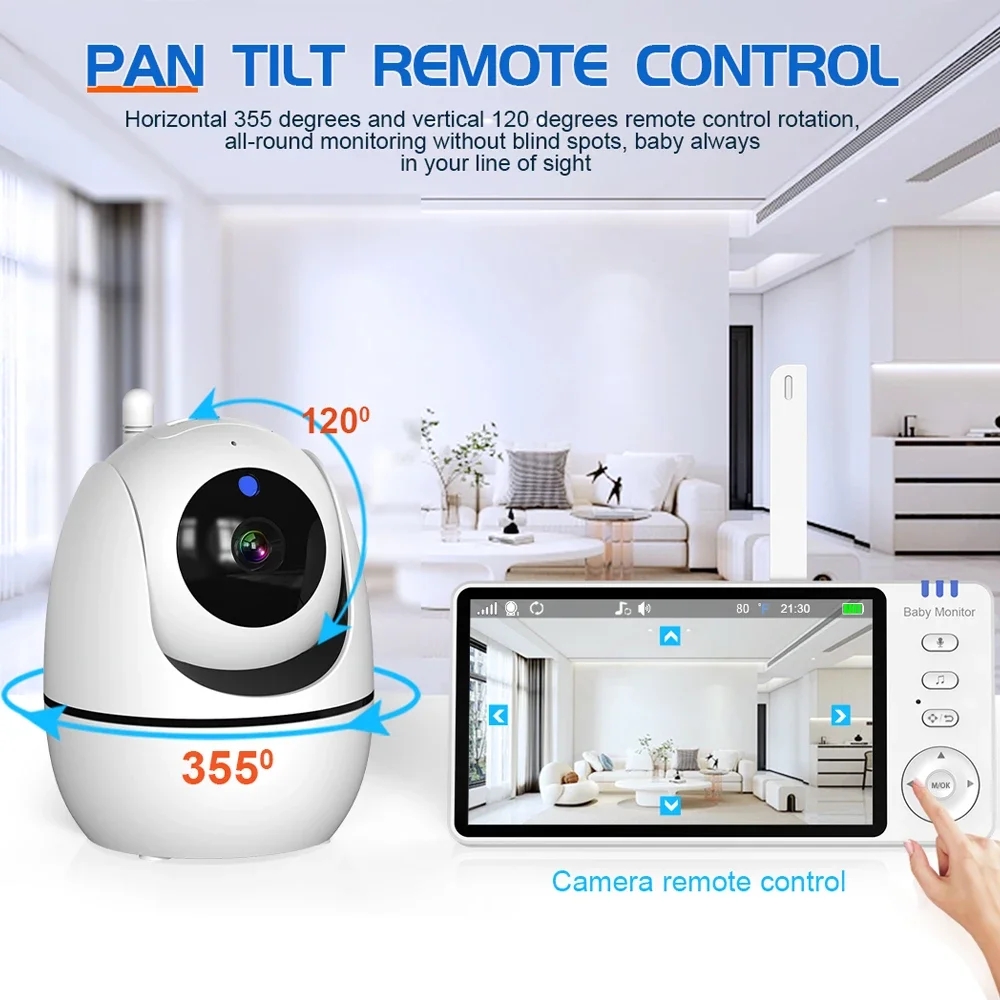 5'' Baby Monitor with Camera W - Audio Music For Video 评论和价格