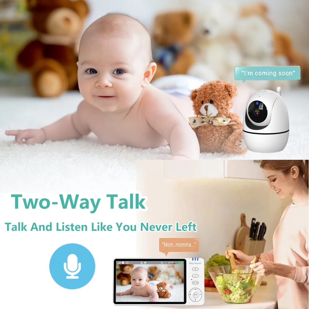 5'' Baby Monitor with Camera W - Audio Music For Video 评论和价格