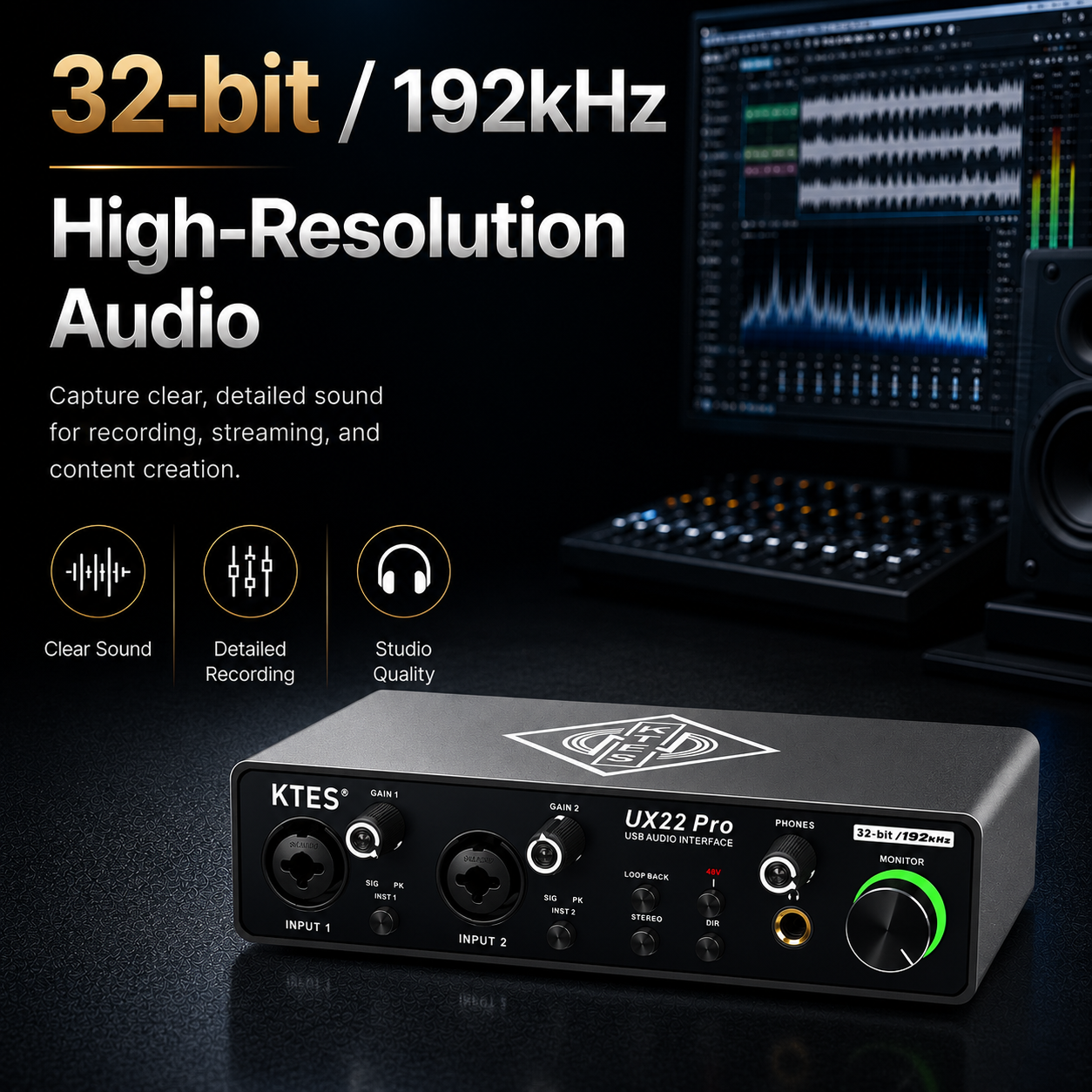UX22 Pro Audio Interface 192kH - Audio Music Tiktok 评论和价格