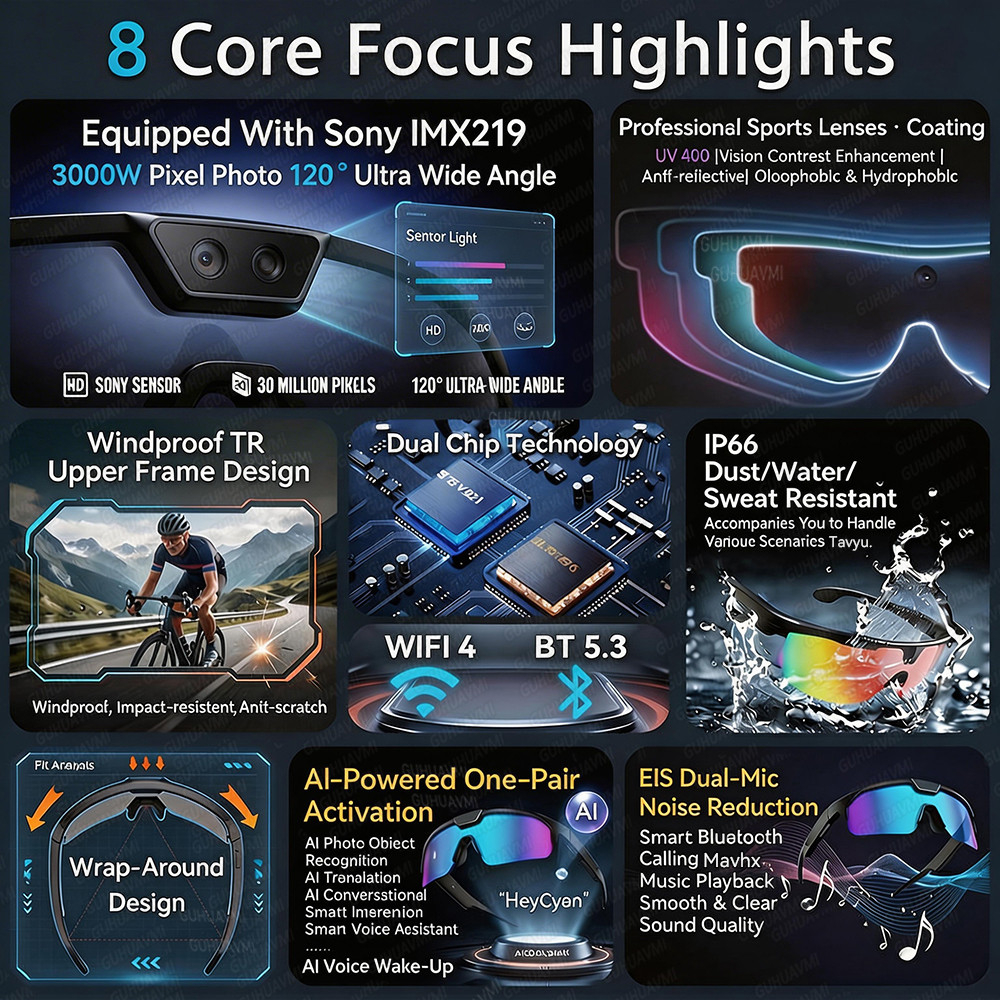 Photochromic Smart Glasses 120 - Audio Music For Video 评论和价格