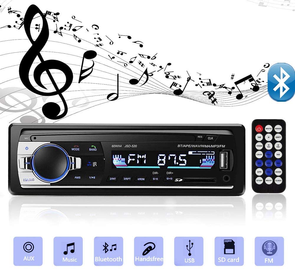 JSD-520 Car Bluetooth MP3 Play - Audio Music Recorder 评论和价格