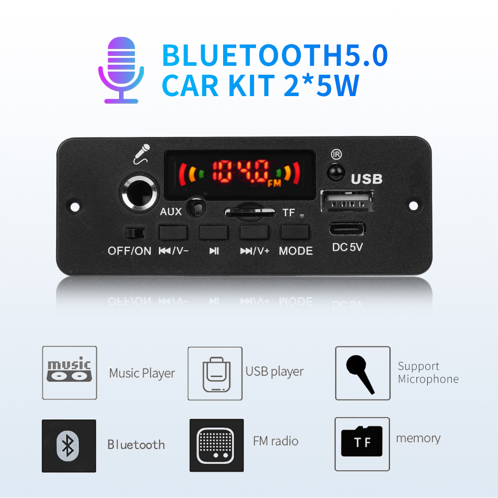 Power amplifier 2x5W Bluetooth - Audio Music Free Mp3 评论和价格
