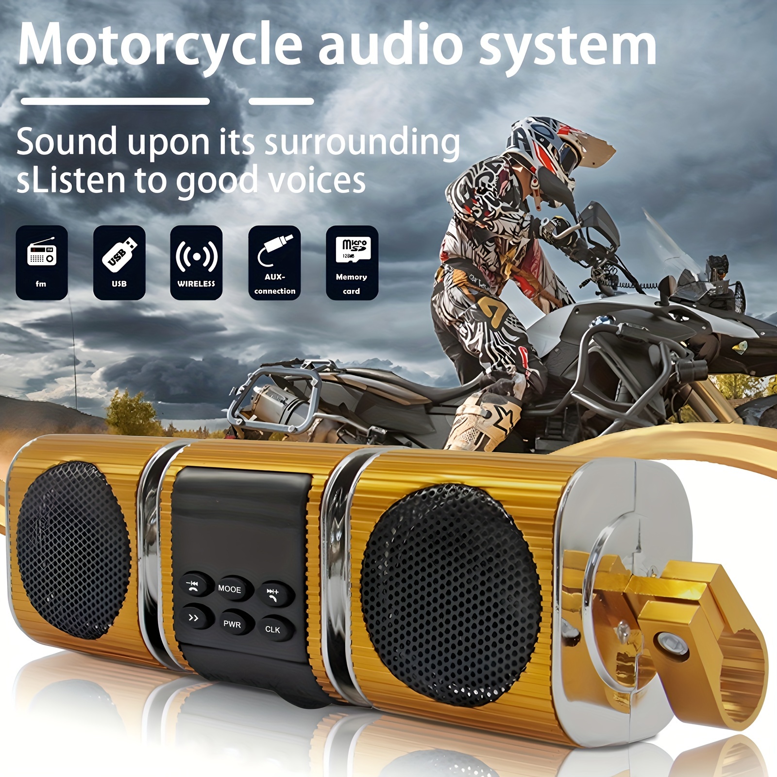 Motorcycle Speakers with Built - Audio Music Player 评论和价格
