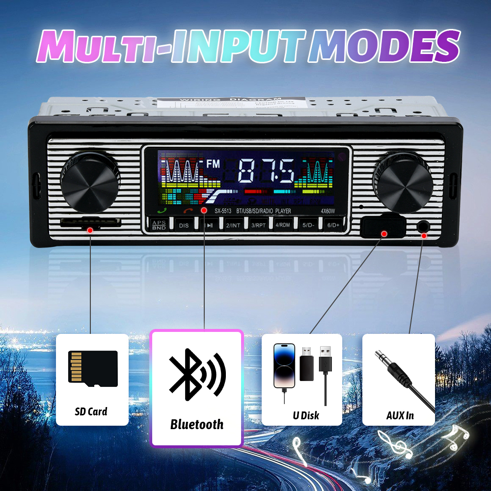 Vintage Car Radio Vehicle Inte - Audio Music Player 评论和价格
