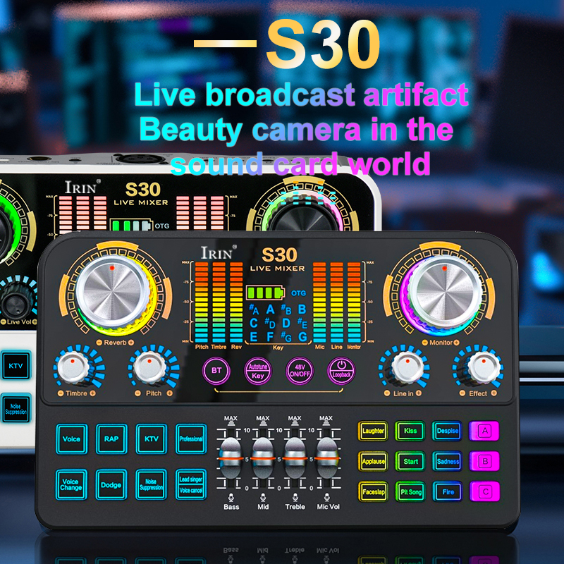 IRIN S30 Live Sound Card Audio - Audio And Music Mixer 评论和价格