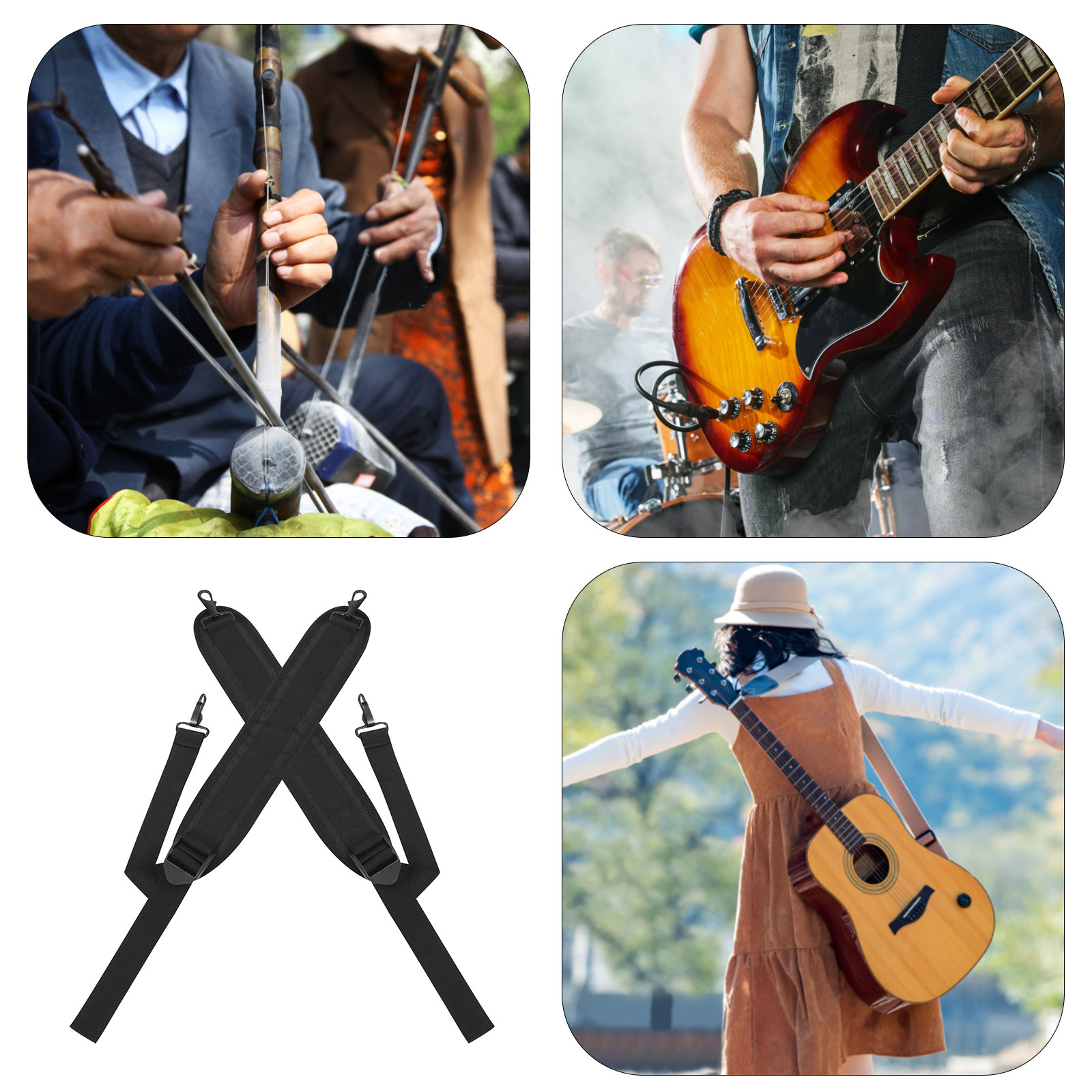 2Pcs Comfortable Padded Should - Guitar Strap Padded 评论和价格