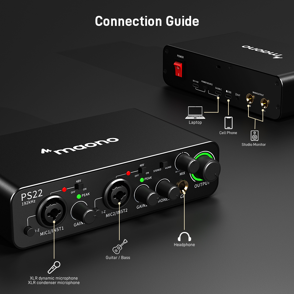 MAONO PS22 Professional Audio  - Audio And Music Mixer 评论和价格