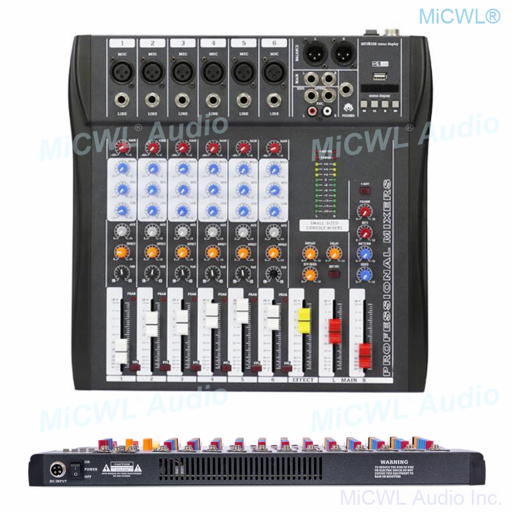 Audio-Mixer MiCWL 6 Channel Bl - Audio And Music Mixer 评论和价格