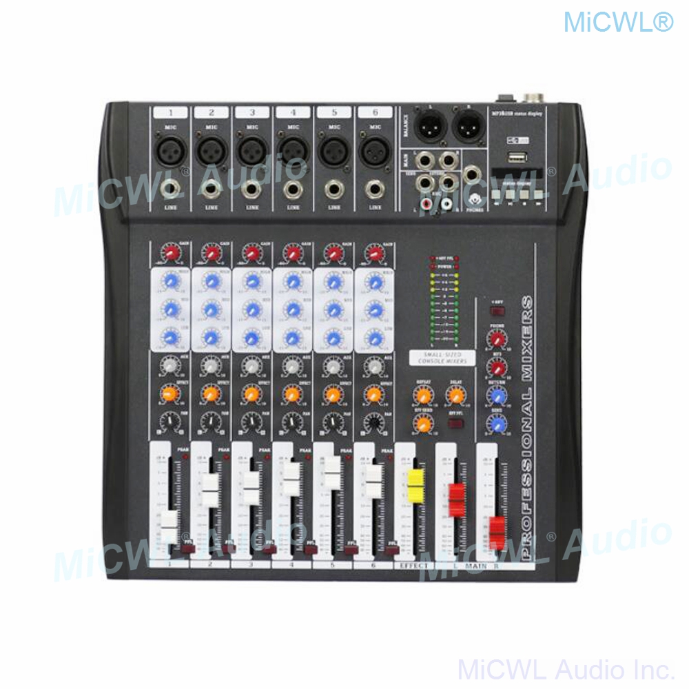 Audio-Mixer MiCWL 6 Channel Bl - Audio And Music Mixer 评论和价格