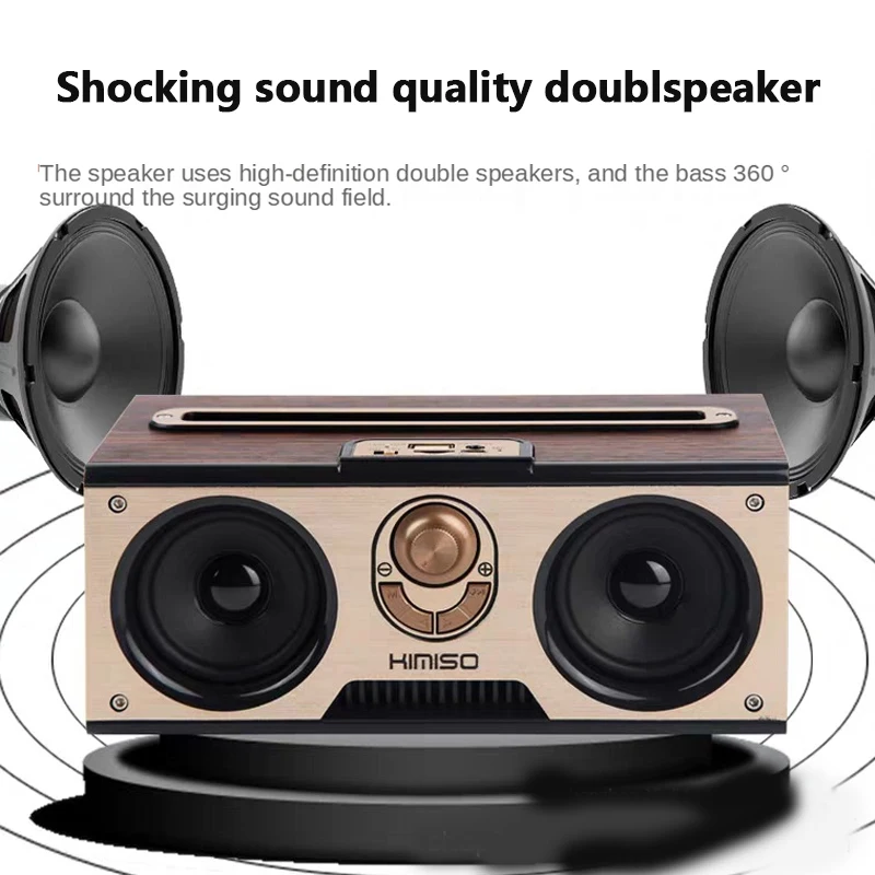 Wireless Dual Audio Wooden Por - Audio Music Center 评论和价格