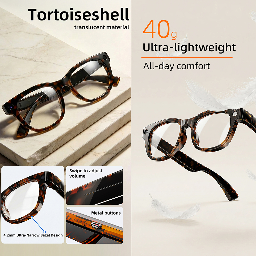 G600 Pro AI Smart Glasses 13MP - Audio Music For Video 评论和价格