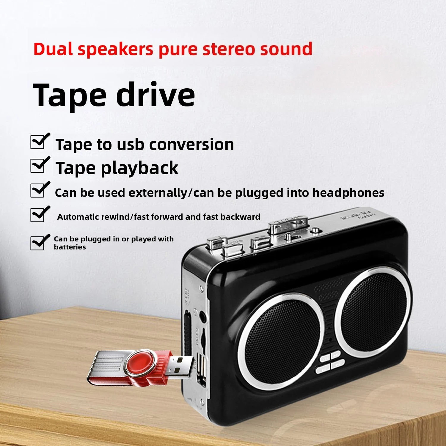 USB Cassette Player Music Audi - Audio Music Free Mp3 评论和价格
