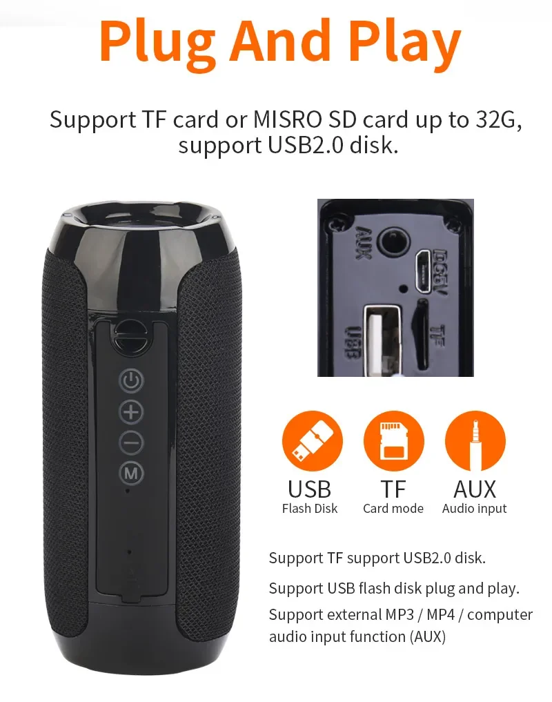 Portable Bluetooth-compatible  - Audio Music Center 评论和价格