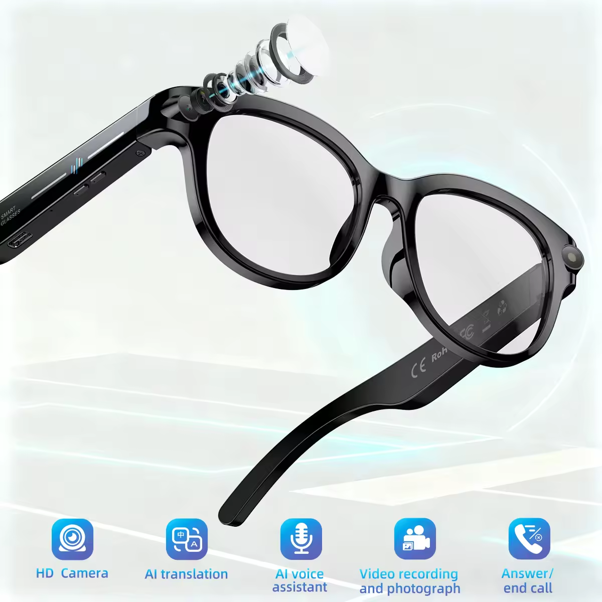 2026 New AI Smart Glasses with - Audio Music For Video 评论和价格