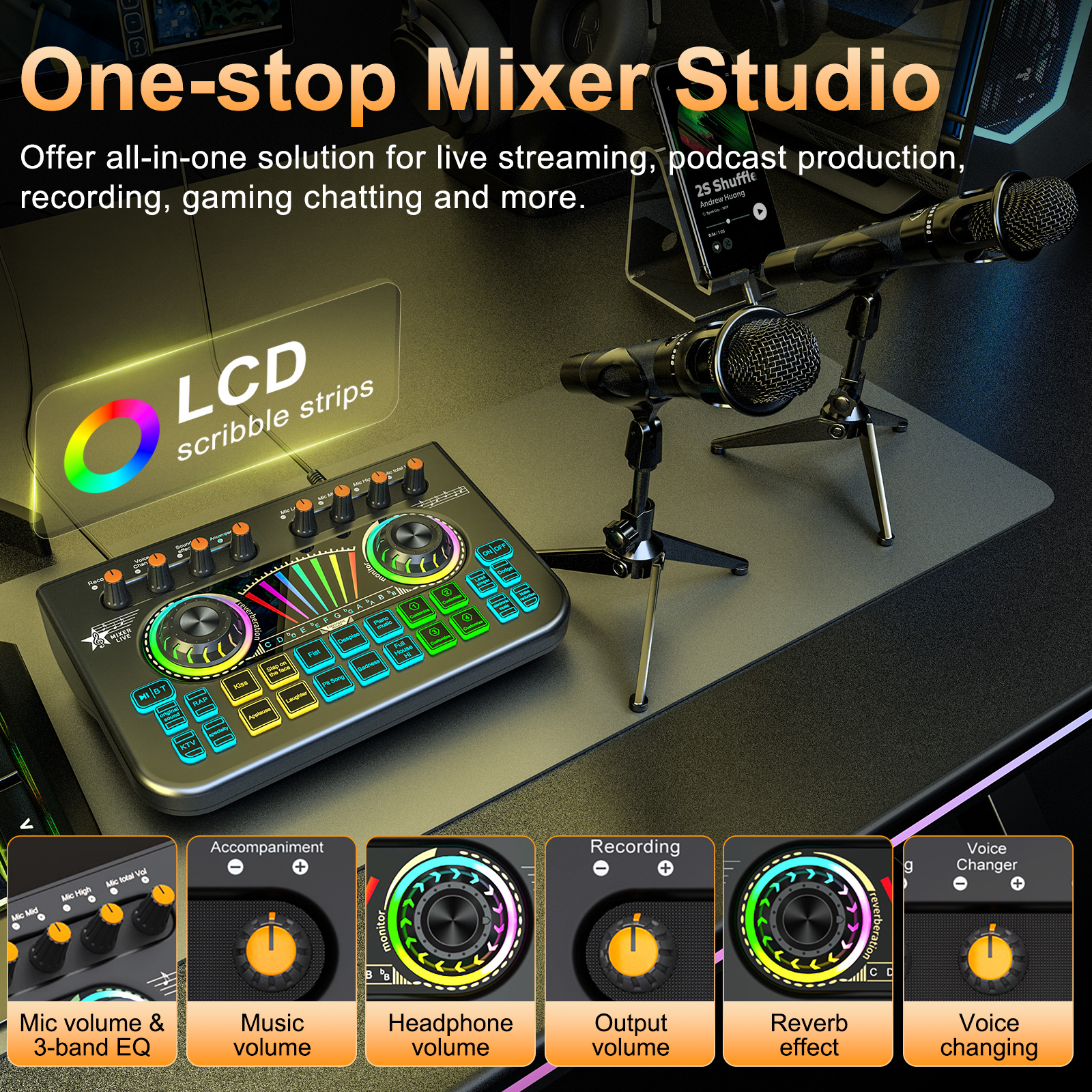 Tenlamp Sound Board for Pc/Pho - Audio And Music Mixer 评论和价格