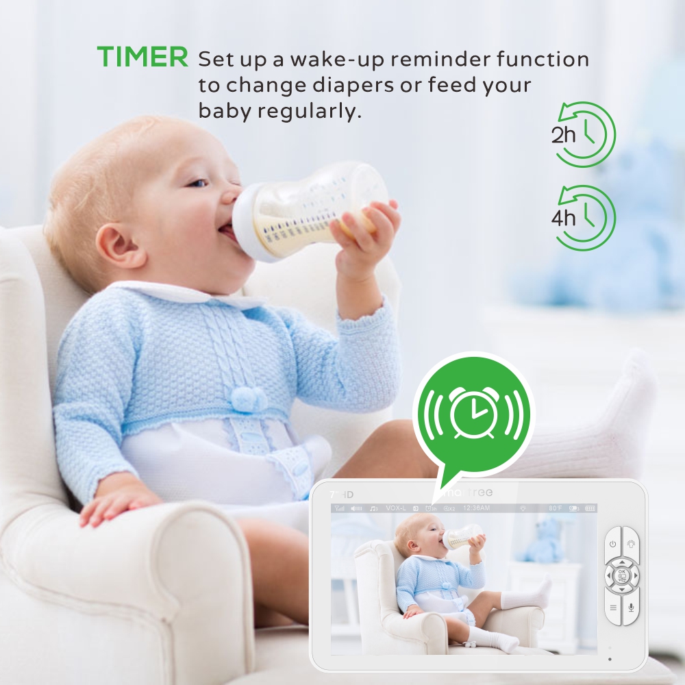 7.0 Inch HD Video Baby Monitor - Audio Music For Video 评论和价格