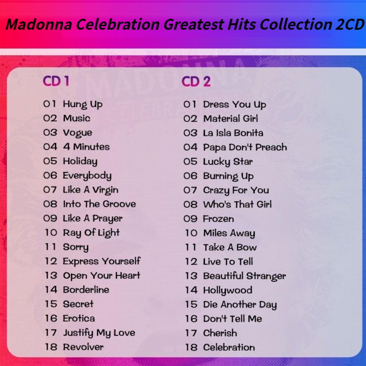 Madonna Celebration The Ultima - Audio And Music 评论和价格