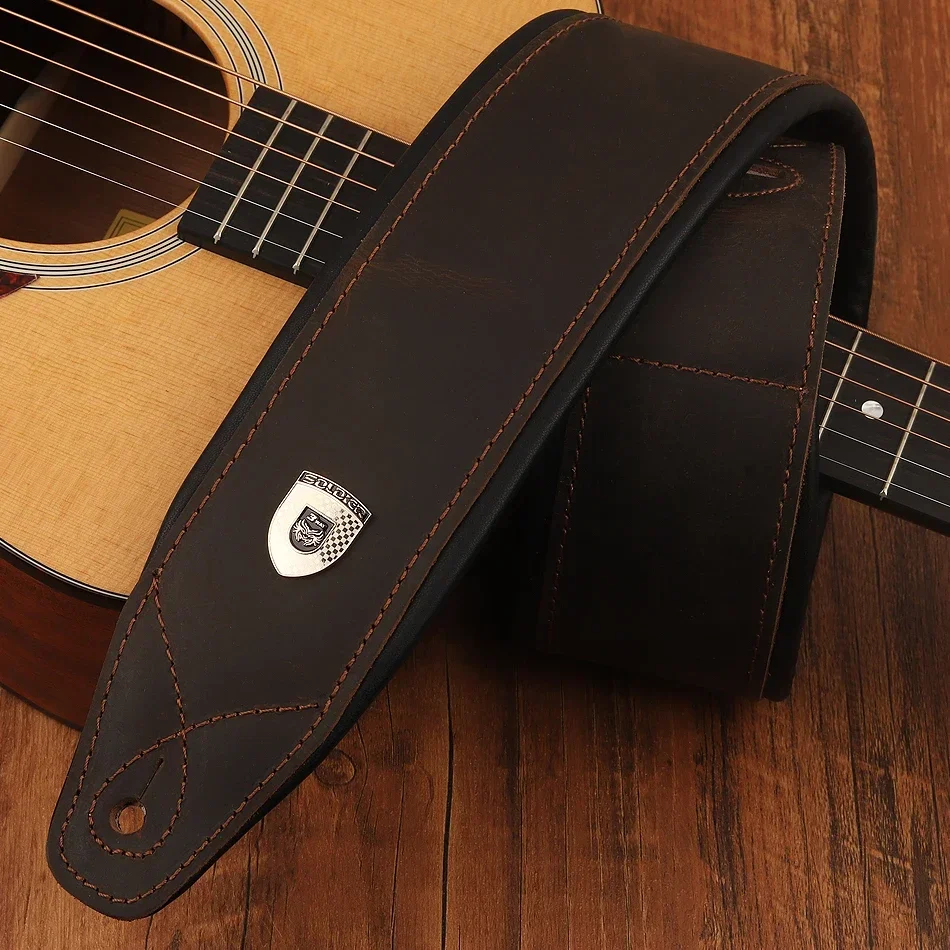 Soldier Top Layer Leather Guit - Guitar Strap Padded 评论和价格