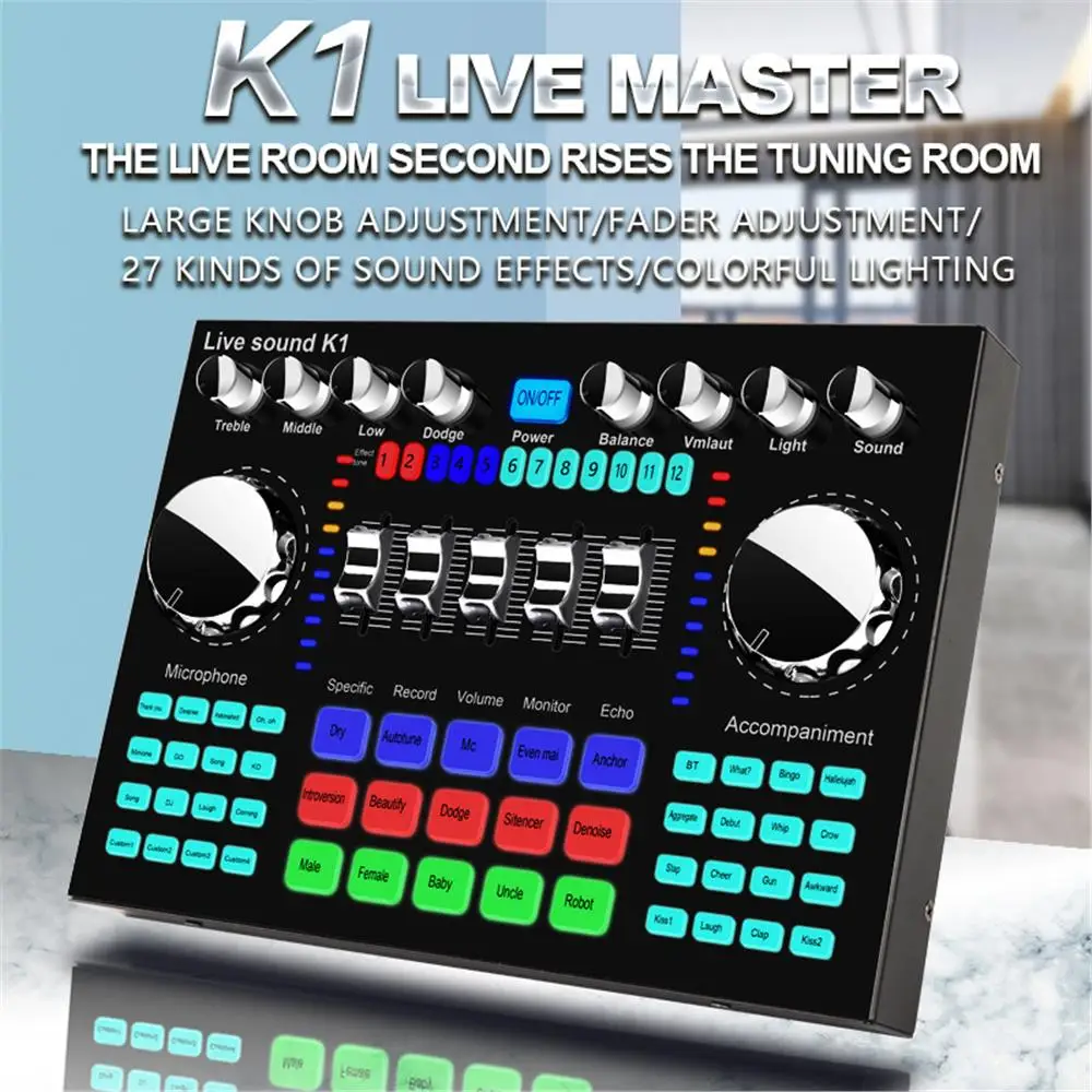 K1 Live Sound Card Voice Chang - Audio And Music Mixer 评论和价格