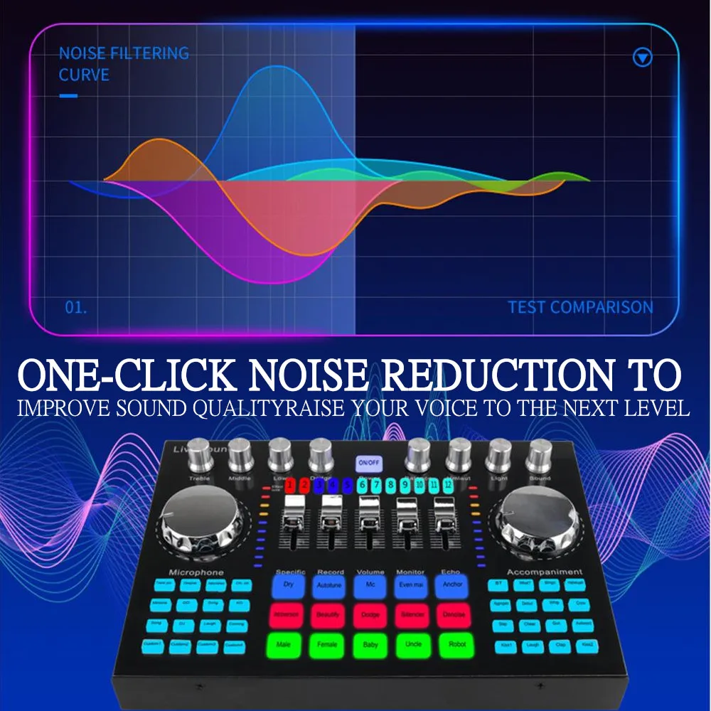 K1 Live Sound Card Voice Chang - Audio And Music Mixer 评论和价格