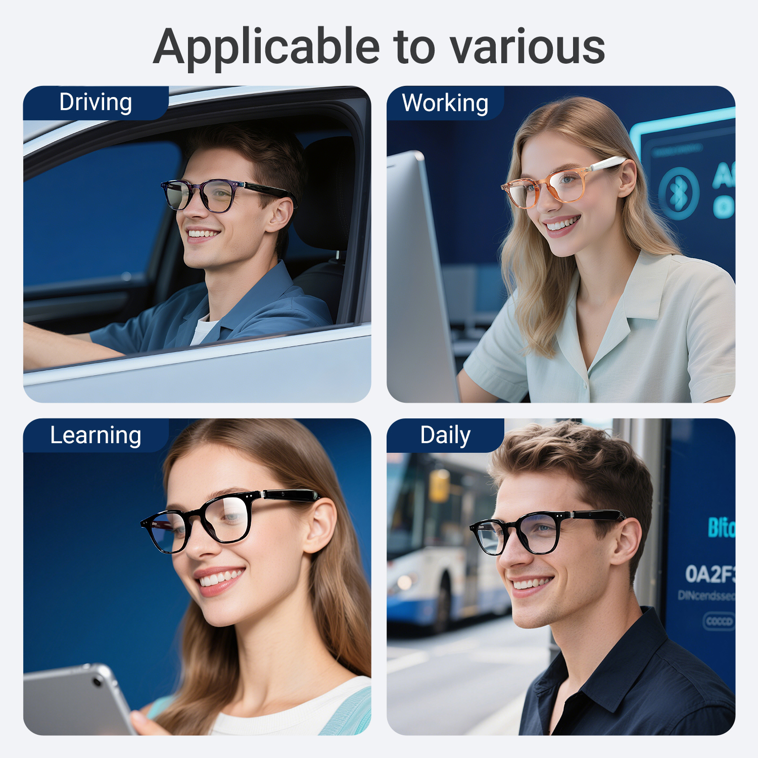 Photochromic Smart Glasses Ant - Audio Music For Video 评论和价格