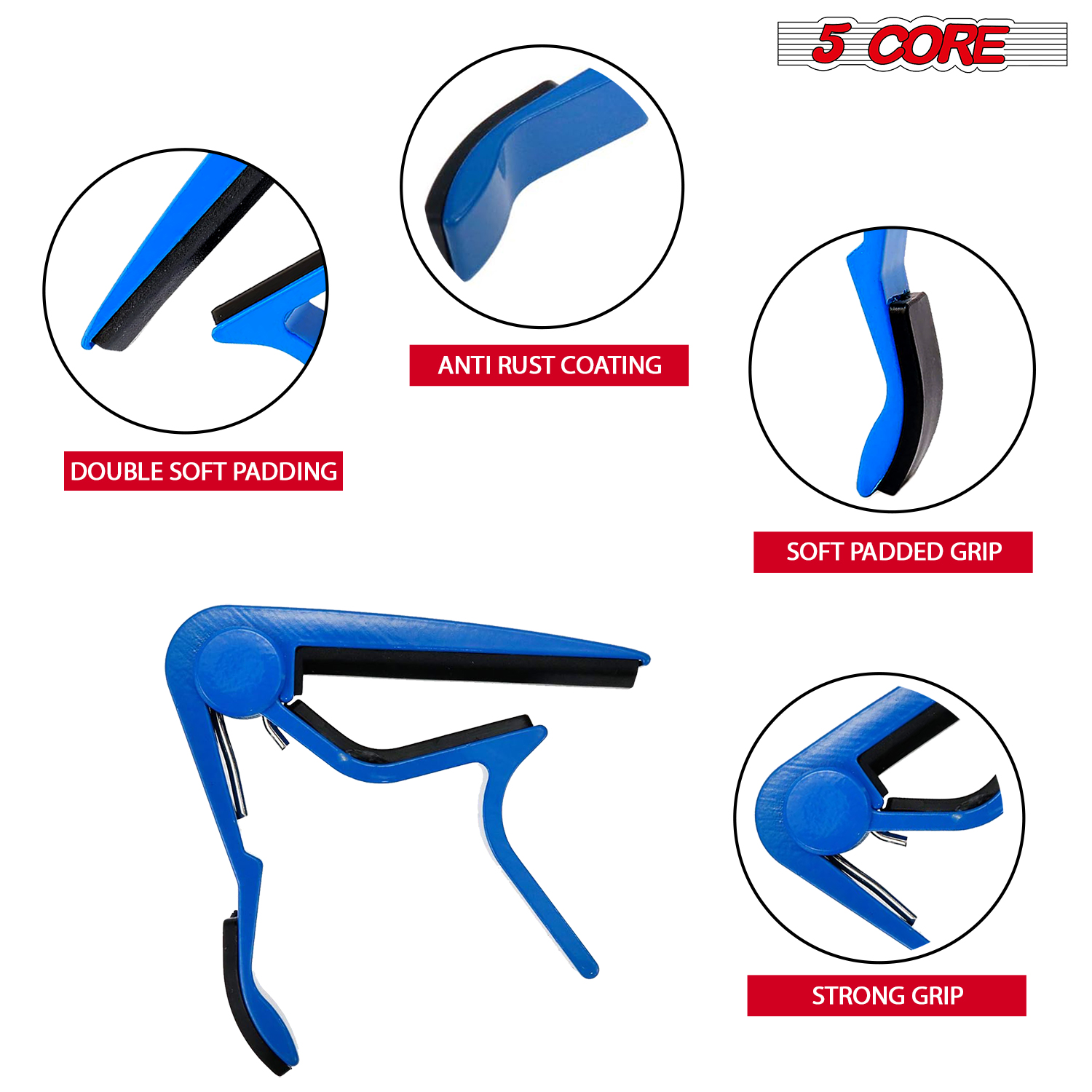 5Core Capo 4Pcs Acoustic Elect - Guitar Capo Clip 评论和价格