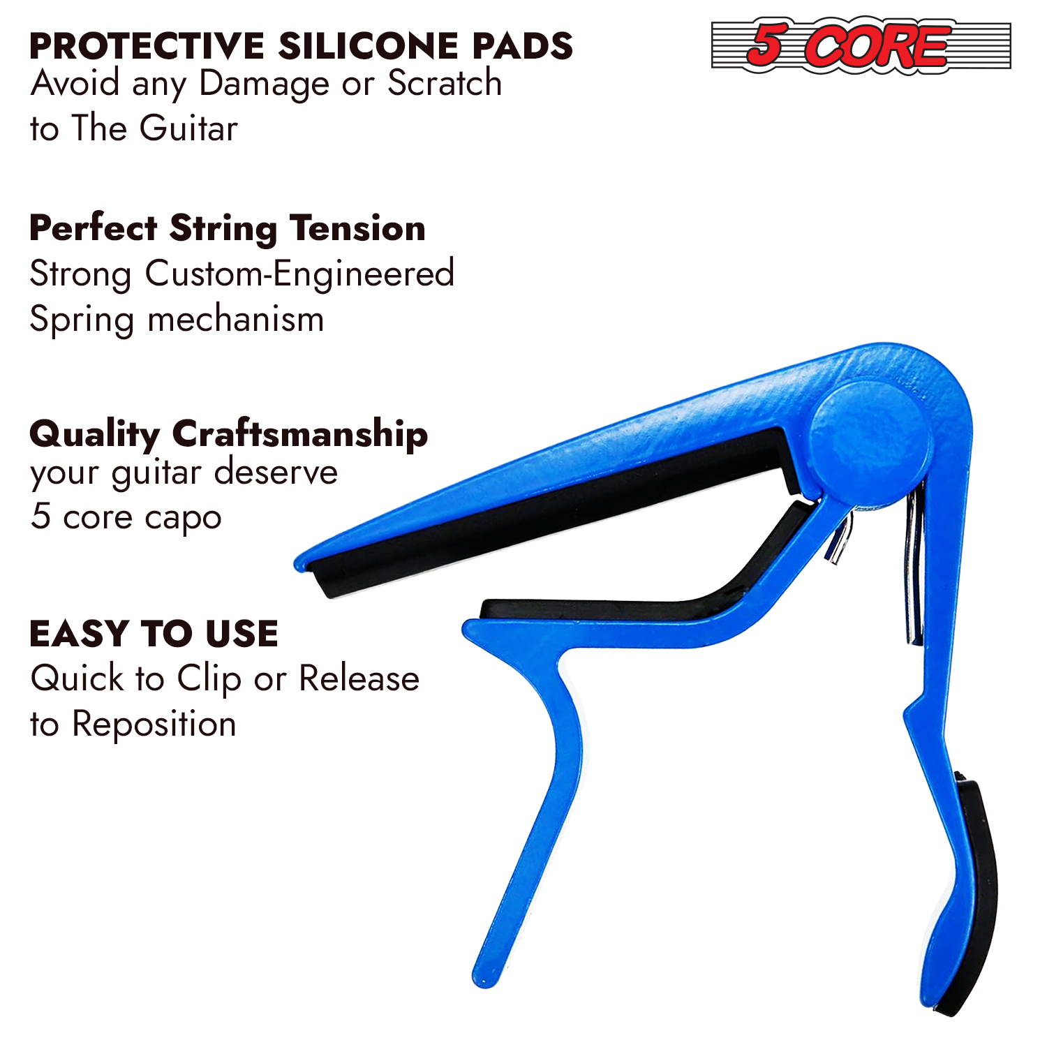 5Core Capo 4Pcs Acoustic Elect - Guitar Capo Clip 评论和价格