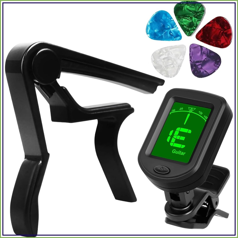 Clip-On Guitar Tuner, Buzzing- - Guitar Capo Clip 评论和价格