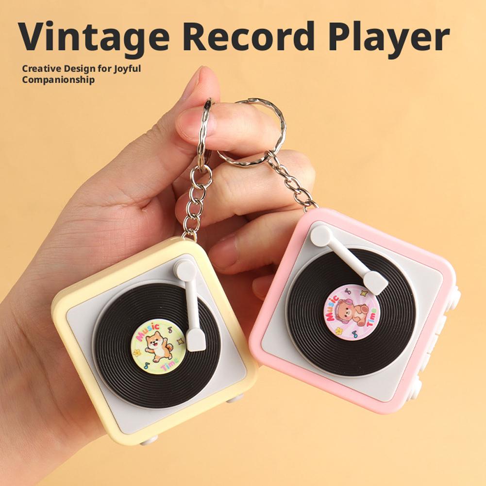 Mini Record Player Keychain, C - Audio Music Recorder 评论和价格