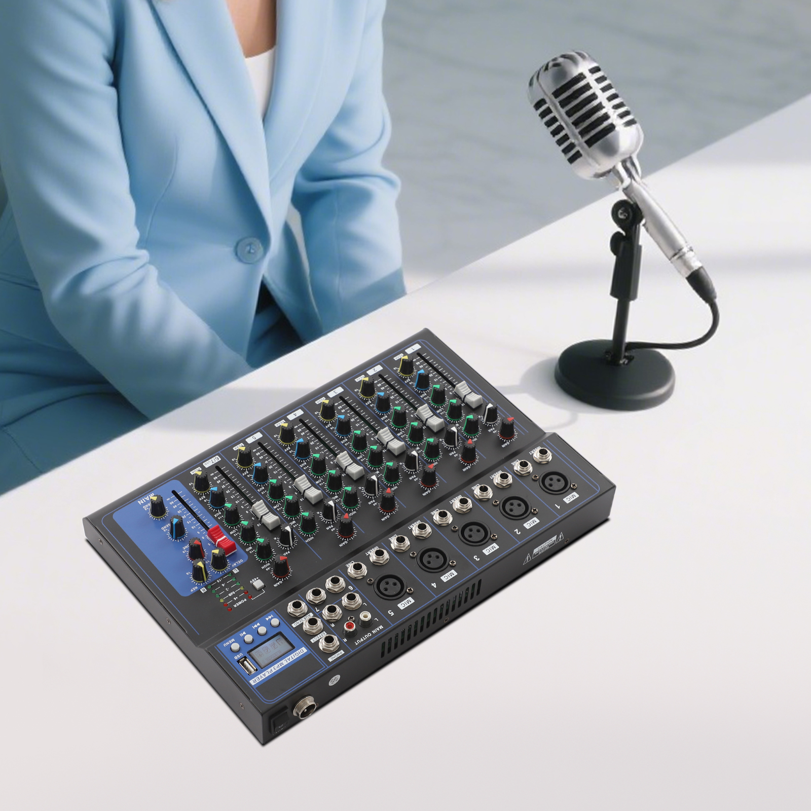 7-channel Audio Mixer Console  - Audio And Music Mixer 评论和价格
