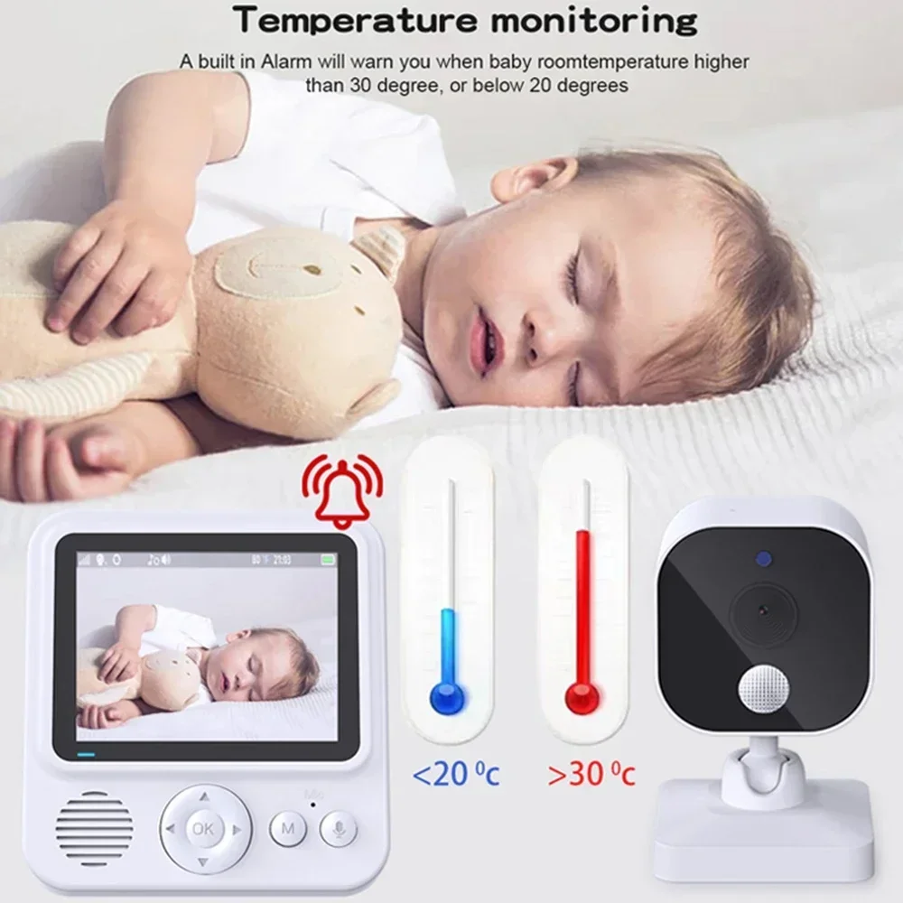 Wireless Baby Monitor 2.8'' LC - Audio Music For Video 评论和价格