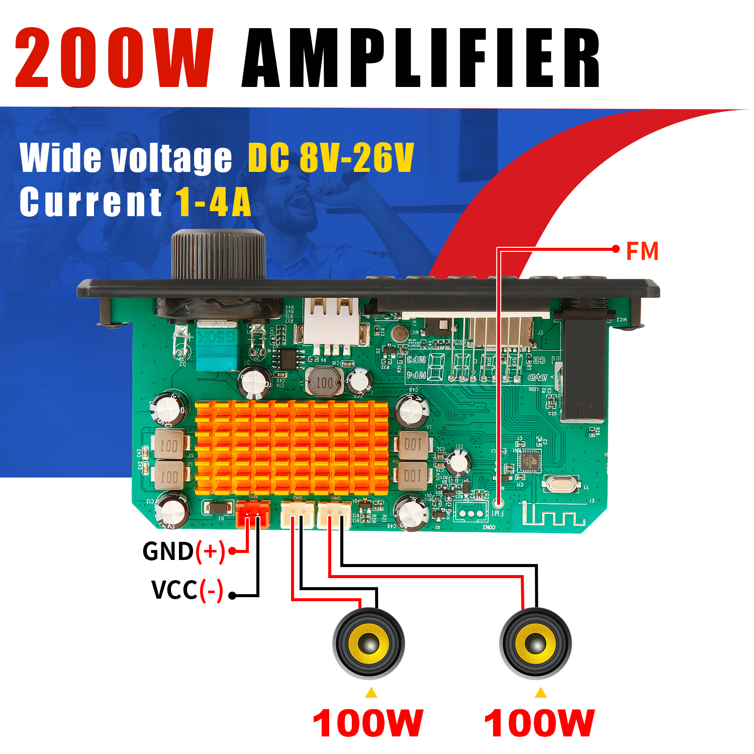 ARUIMEI  200W Amplifier  Bluet - Audio Music Recorder 评论和价格