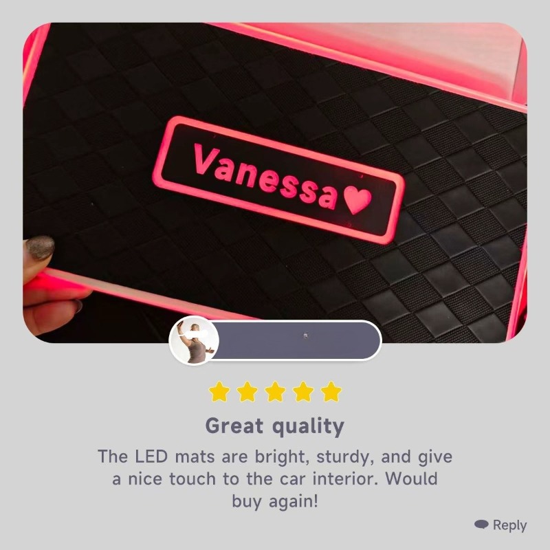 Universal Car LED Floor Mat Am - Audio Music Light 评论和价格