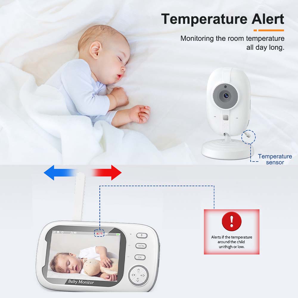 3.5'' Video Baby Monitor 2.4G  - Audio Music For Video 评论和价格