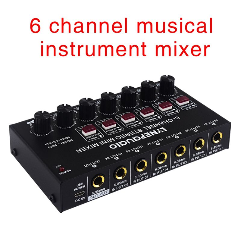 FEDI-Mini 6-Channel Stereo Aud - Audio And Music Mixer 评论和价格