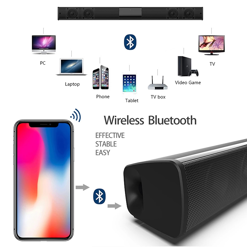 40W Bluetooth Speaker column H - Audio Music Center 评论和价格